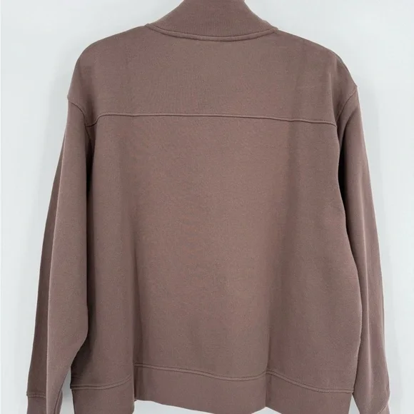 PACT Airplane Essential Terry Quarter Zip Sweatshirt in Deep Taupe Size XL NWT - Picture 11 of 11